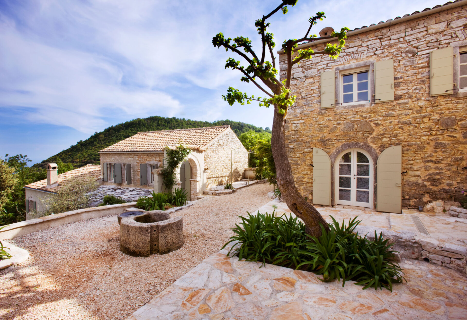 The Rou Estate Corfu, The Center of the Village with the well
